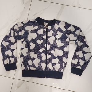 Snoopy Jacket, navy and white hearts